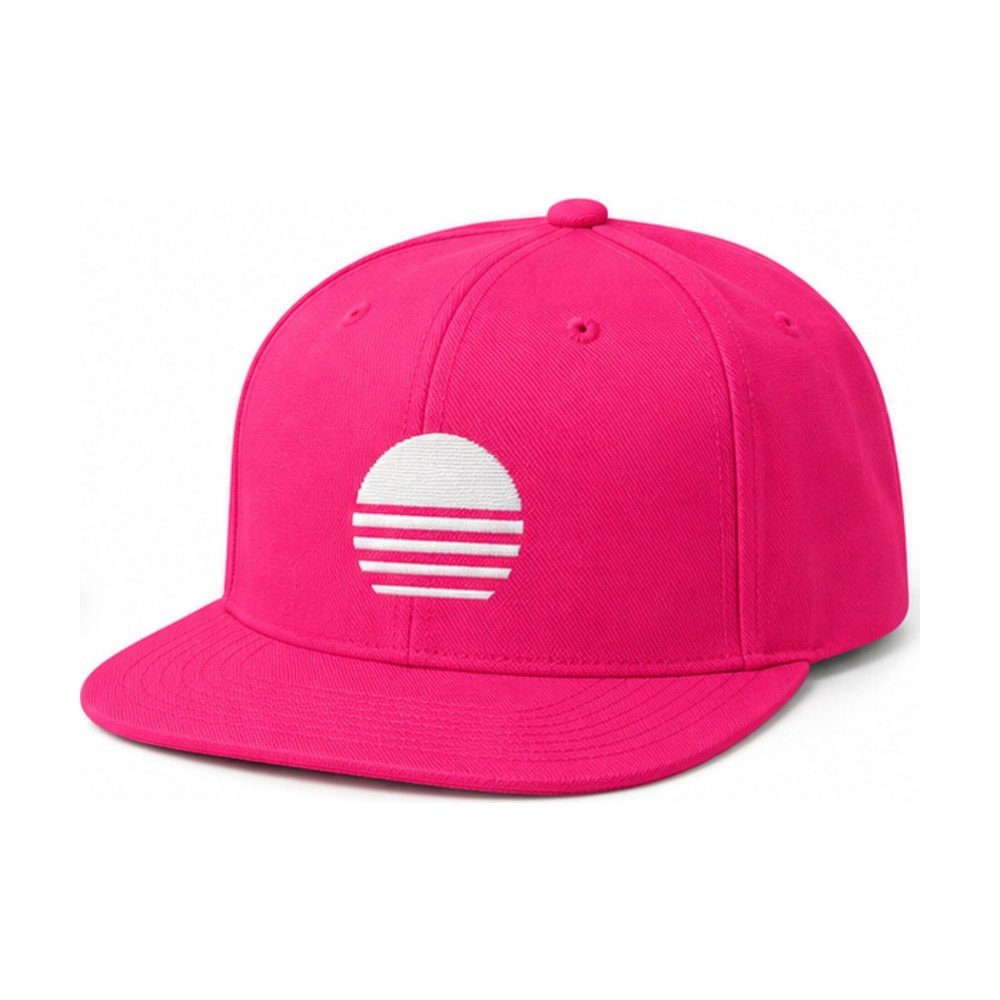 Retro Sun Embroidered Snapback Cap