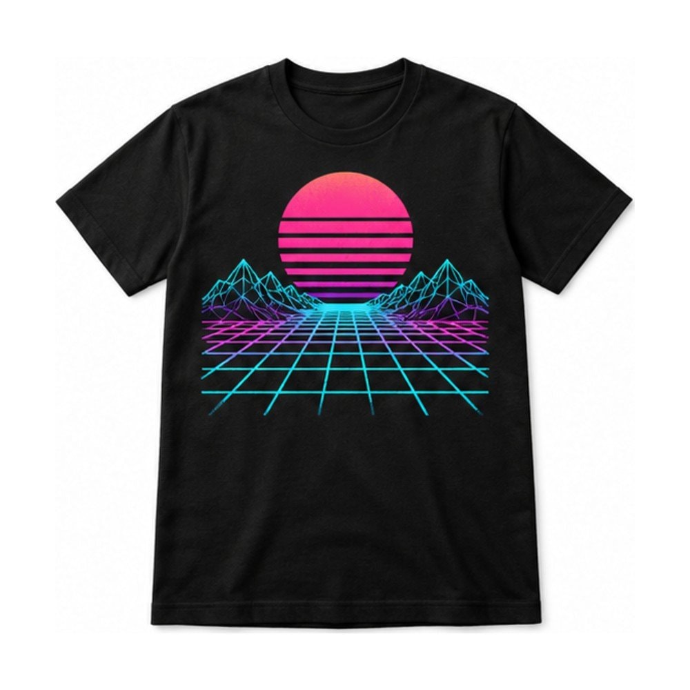 Retro Sun Grid Horizon Tee