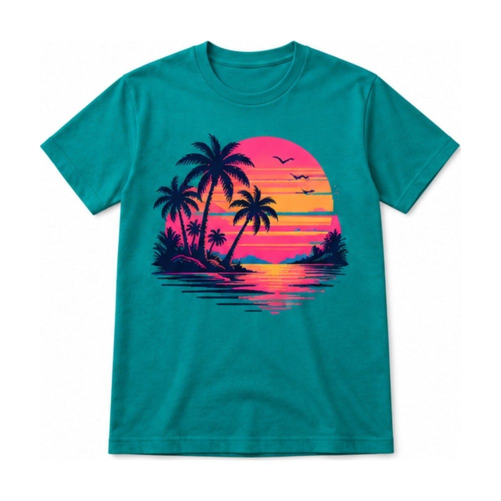 Neon Palm Sunset Tee