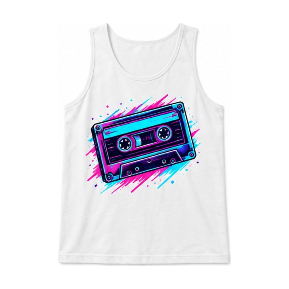 Neon Cassette Tape Tank Top